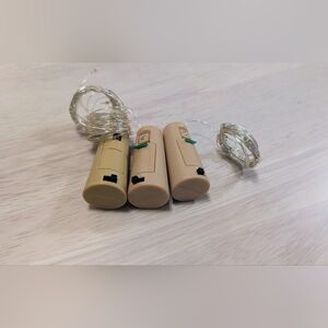 Brand New Set of 3 Cork Battery Operated LED String Lights